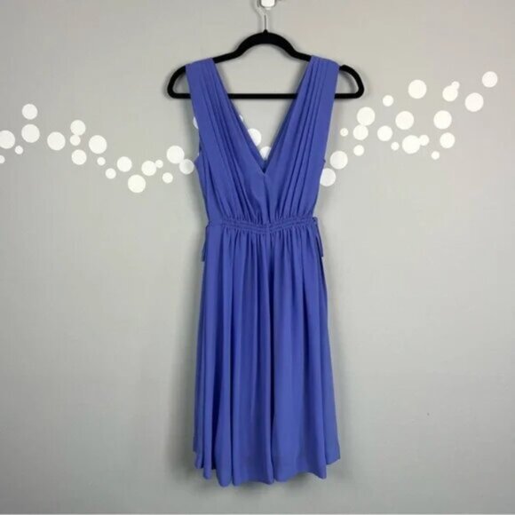 NWT Anthropologie HD in Paris Lavana V-Neck Fit & Flare Tie Waist Dress Size 6 - Picture 6 of 9